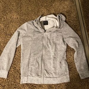 Gray size small figs zip up jacket